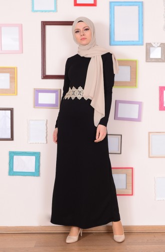 Black Hijab Dress 2162-01