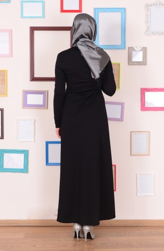 Black Hijab Dress 2165-04