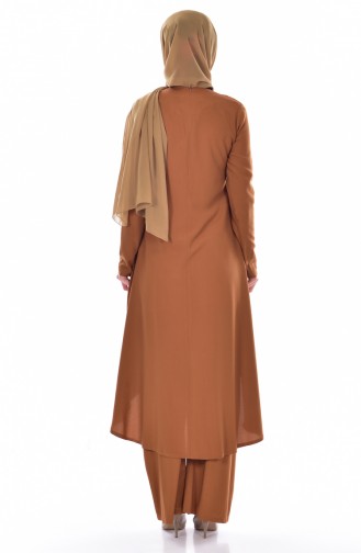 Tunik Pantolon İkili Takım 9005-07 Taba