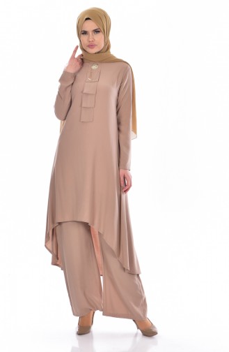 Tunik Pantolon İkili Takım 9005-08 Vizon 9005-08