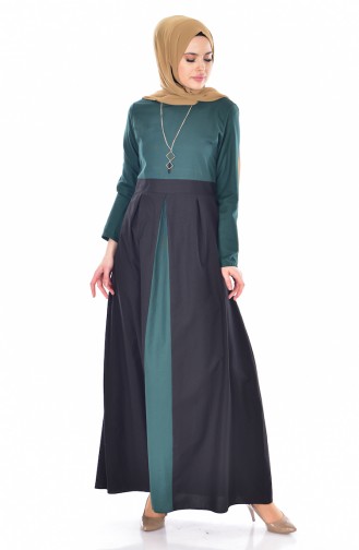 Emerald Green Hijab Dress 2265-03