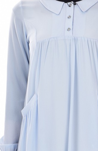 Shirt Collar Dress 4009-07 Baby Blue 4009-07