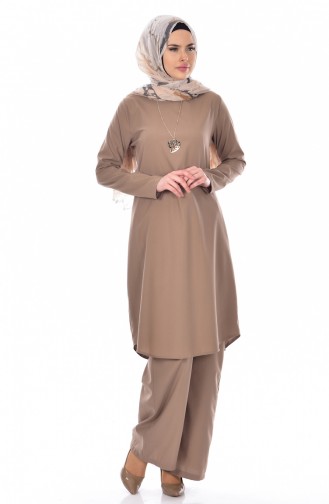 Tunika mit Hose 2er Set 9013-08 Beige 9013-08