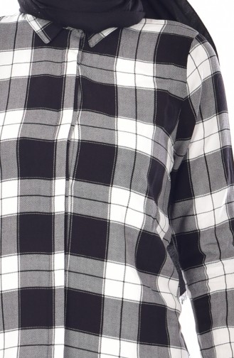 Checkered Tunic 7354-03 Black And White 7354-03