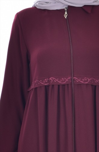 Claret Red Abaya 0005-02