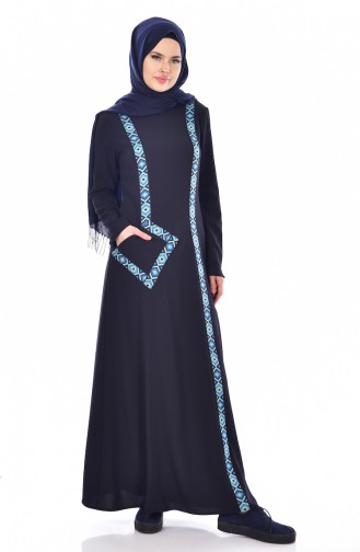 Robe Hijab Turquoise 0621-03