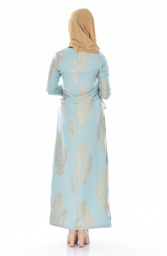 Mint Green Hijab Dress 5505-01