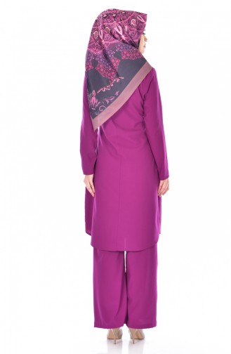 Ensemble Deux Pieces Tunique Pantalon 9013-04 Plum 9013-04