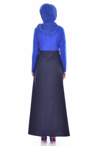 Saxe Hijab Dress 2265-06