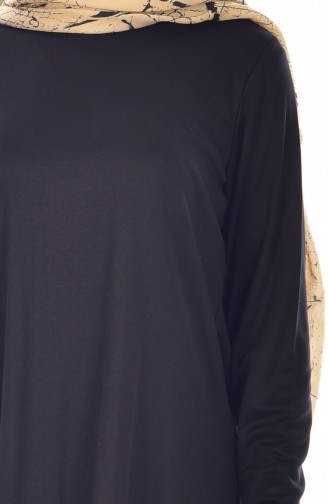 Ensemble Deux Pieces Tunique Pantalon 3449-01 Noir 3449-01