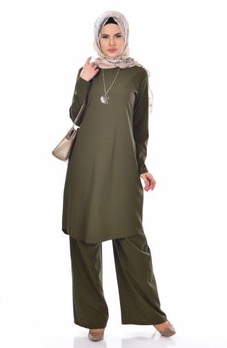 Ensemble Deux Pieces Tunique Pantalon 9013-06 Vert 9013-06