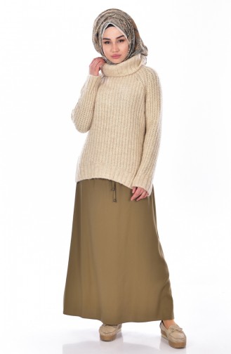 Light Khaki Green Skirt 1008-10