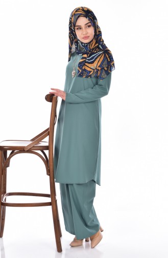 Tunik Pantolon İkili Takım 9013-07 Çağla Yeşili 9013-07