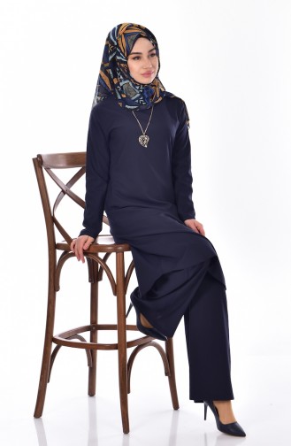 Tunik Pantolon İkili Takım 9013-02 Lacivert 9013-02