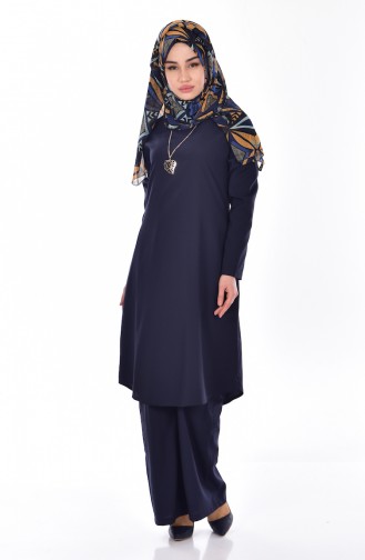 Tunik Pantolon İkili Takım 9013-02 Lacivert 9013-02