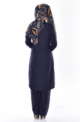 Tunik Pantolon İkili Takım 9013-02 Lacivert 9013-02