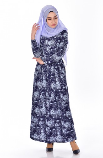 Robe Hijab Bleu Marine 00003B-02