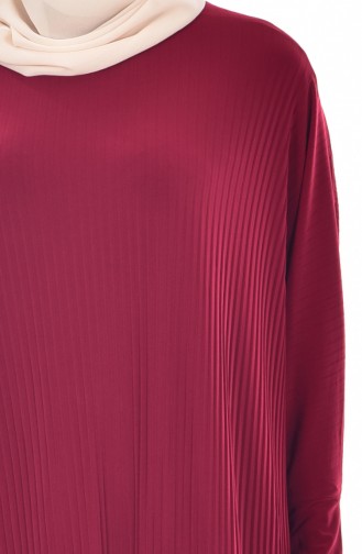 Yarasa Kol Elbise 1015-01 Bordo
