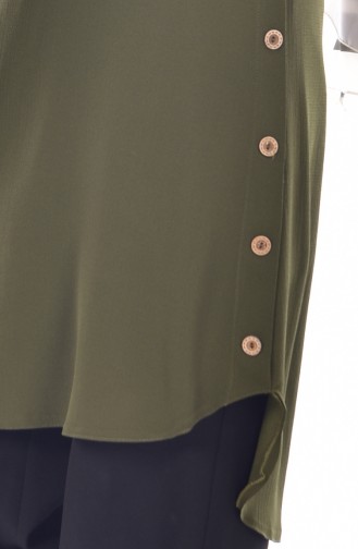 Judge Collar Buttoned Tunic 5402-01 Khaki 5402-01