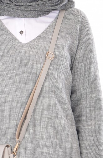 Pull Tricot 2022-08 Gris Clair 2022-08