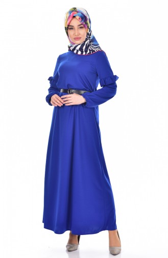Saxe Hijab Dress 5098-07