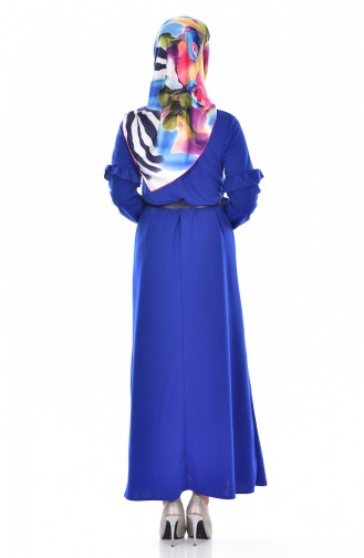 Saxe Hijab Dress 5098-07