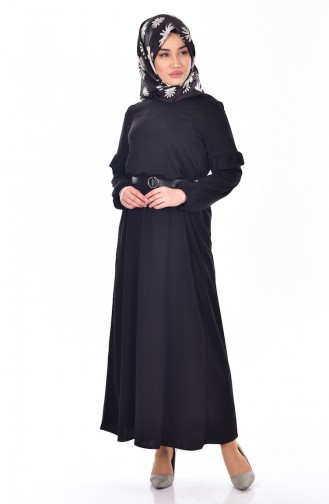 Black Hijab Dress 5098-03
