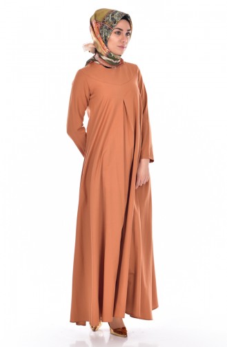 Biscuit Hijab Dress 2909-12