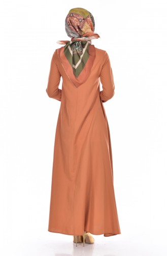 Biscuit Hijab Dress 2909-12