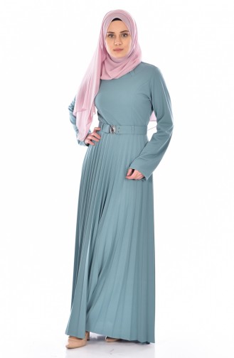 Green Almond Hijab Dress 1851-03
