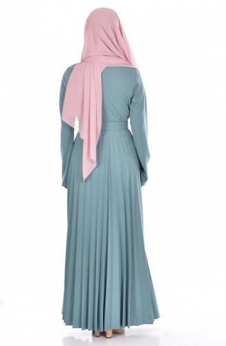 Green Almond Hijab Dress 1851-03