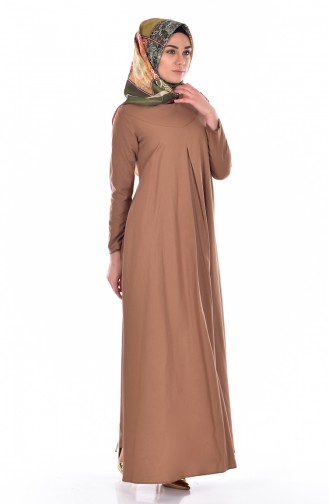 Camel Hijab Dress 2909-07
