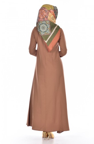 Camel Hijab Dress 2909-07