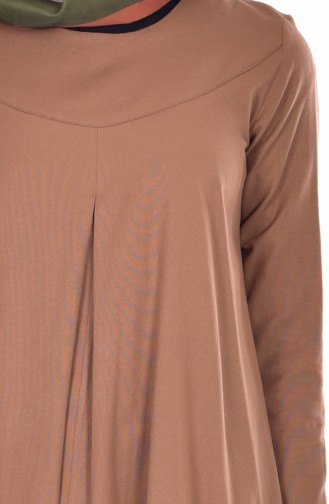 Camel Hijab Dress 2909-07