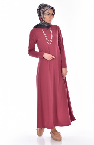 فستان زهري باهت 5104-04
