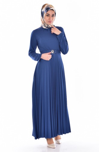 Indigo Hijab Dress 1851-04
