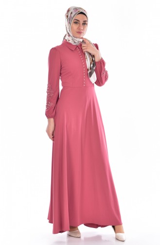 Dark Powder Hijab Dress 4214A-01