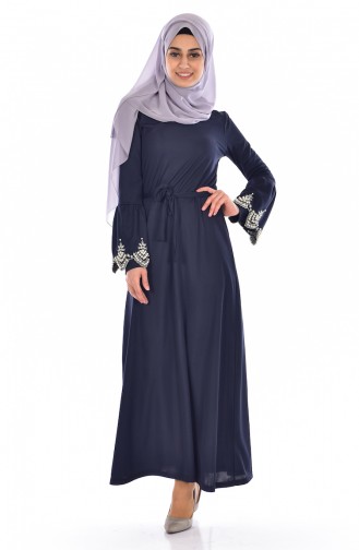Robe Hijab Bleu Marine 3695-02