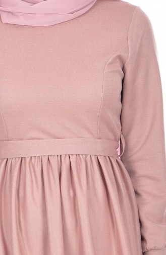 Glitzer Kleid mit Gürtel 4119-06 Puder 4119-06