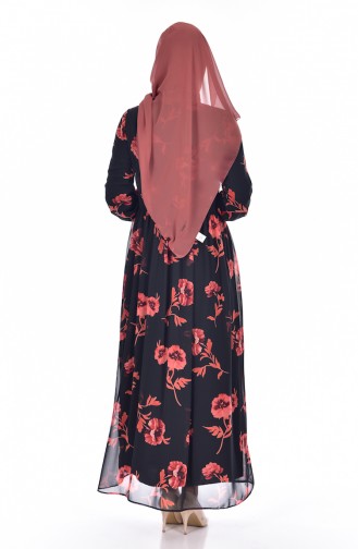 Black Hijab Dress 2484-02