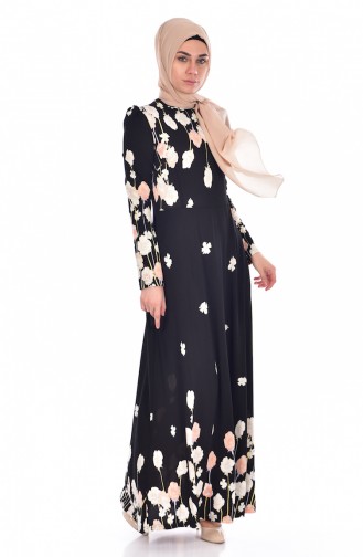 Black Hijab Dress 2898A-01