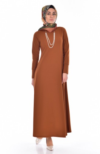 Tan Hijab Dress 5104-05