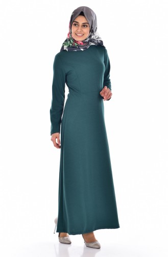 Emerald Green Hijab Dress 5162-01