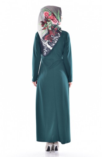 Emerald Green Hijab Dress 5162-01