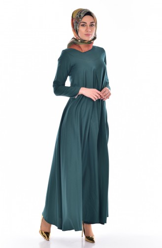 فستان أخضر زمردي 2909-11