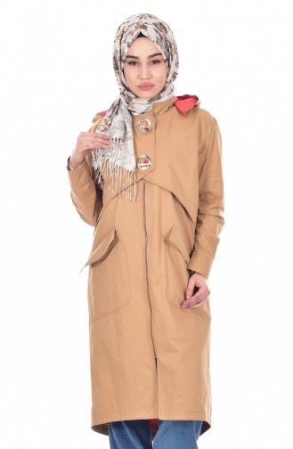 Zipped Pocketed Cape 6780-02 Camel 6780-02