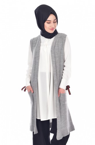 Triko Yelek 1109-11 Gri
