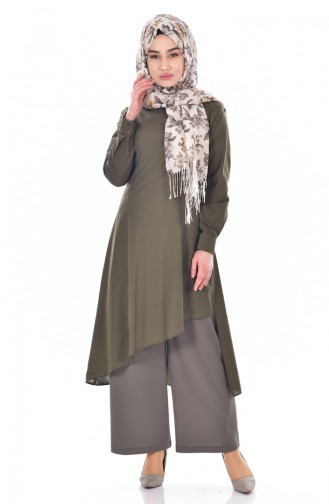  Asymmetrische Tunika 6002-03 Khaki 6002-03