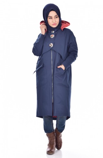 Cape mit Kapuzen 6780-01 İndigo 6780-01