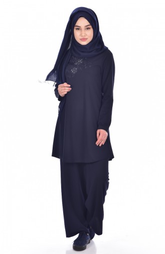 طقم أزرق كحلي 18109-07